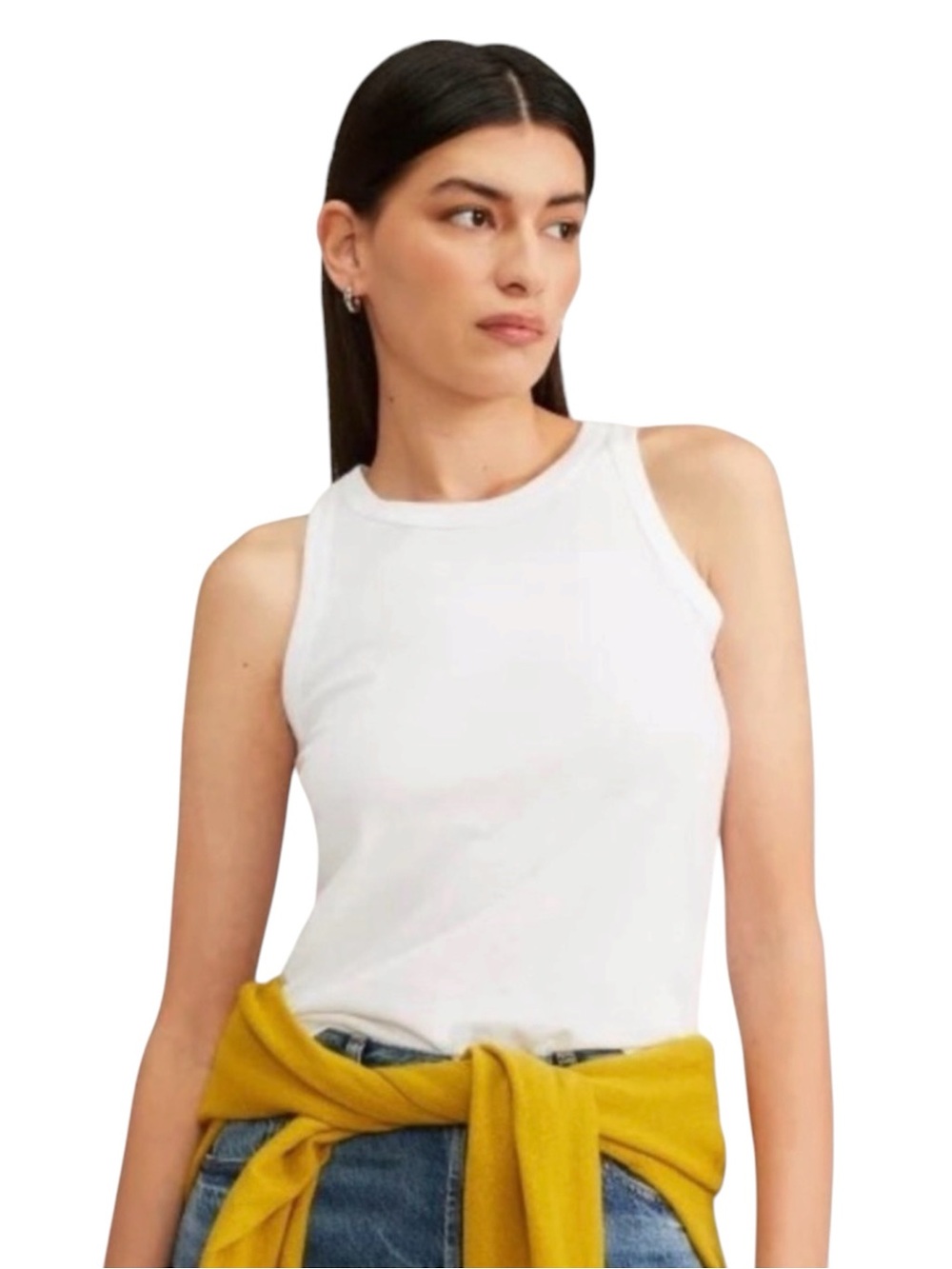 Everlane Organic Cotton Cutaway Tank Top
